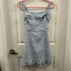 Blue tie back dress worn once